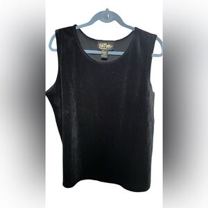 Bob Mackie Wearable Art Black Velvet Shell